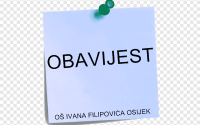 Obavijest roditeljima i učenicima!